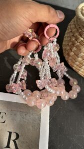 بند و آویز پاپیون و ستاره صورتی - تصویر 2