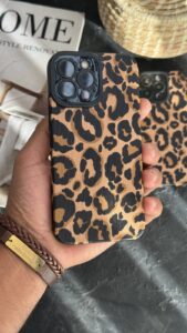 قاب موبایل ( آیفون ) پلنگی کبریتی