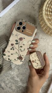 قاب موبایل آیفون گل رز لاو