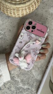 قاب موبایل آیفون خرگوش سوییت بانی + بند عروسکی