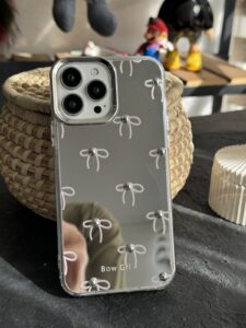 قاب موبایل آیفون پاپیون آیینه ای نگین دار