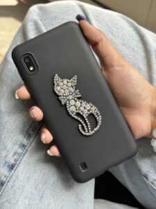 قاب موبایل سامسونگ بلک کت نگین دار