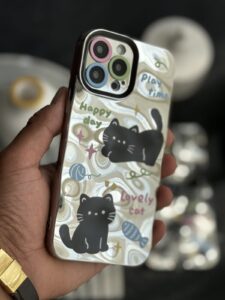 قاب موبایل آیفون گربه سیاه توهمی - تصویر 2