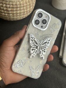 قاب موبایل آیفون پروانه سه بعدی بال متحرک استندشو - تصویر 3