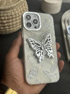 قاب موبایل آیفون پروانه سه بعدی بال متحرک استندشو - تصویر 2