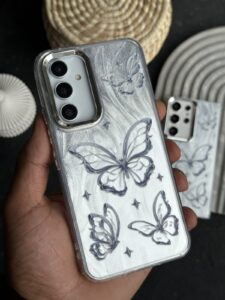 قاب موبایل سامسونگ پروانه شاینی سیلور - تصویر 2