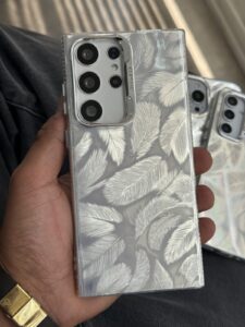 قاب موبایل سامسونگ پر مرغ عشق نقره ای هلوگرامی - تصویر 3