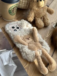 قاب موبایل آیفون خرس شل دست پشمالو - تصویر 3