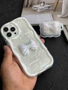 کاور ایرپاد پاپیون هفت رنگ سفید صدفی - تصویر 3