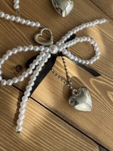 بند و آویز قلب بزرگ سیلور