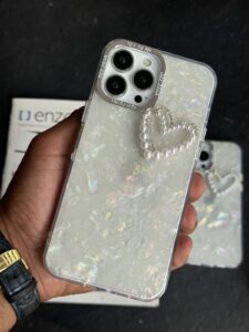 قاب موبایل آیفون ودینگ پارتی قلب مرواریدی