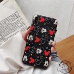 قاب موبایل آیفون میکی خالخالی پشت گلس ( 1023 ) - تصویر 2