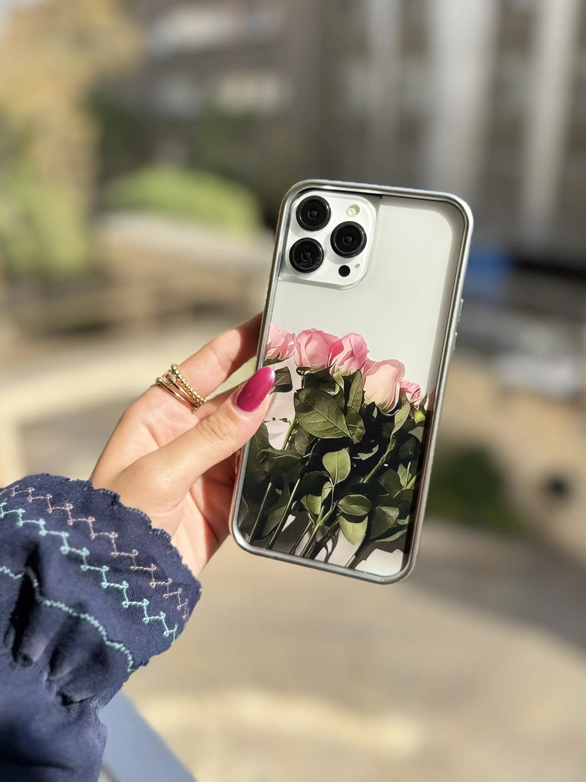 a54766 قاب گل رز صورتی (کدC2064) - تصویر 1