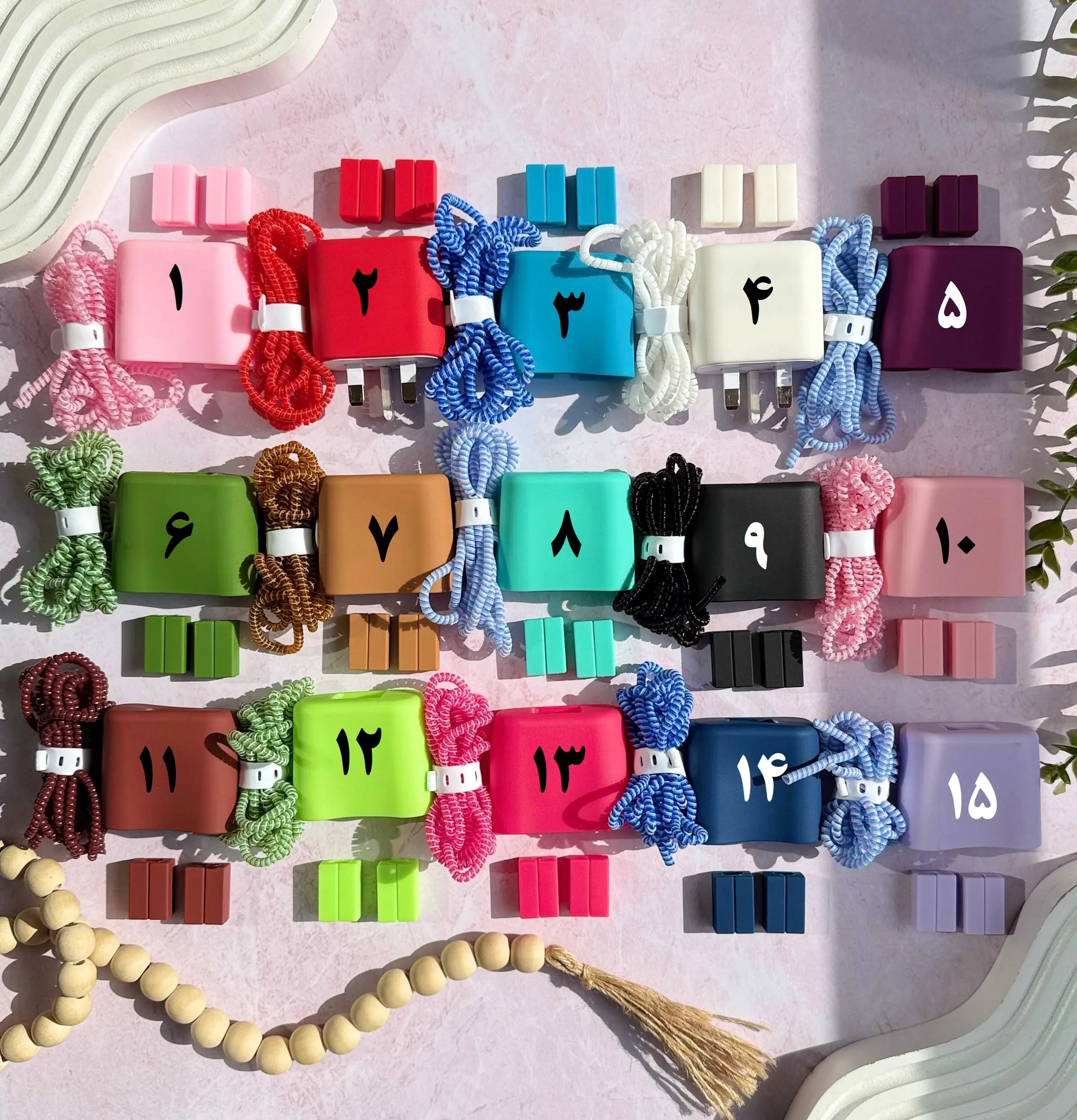 b86e09 محافظ آداپتور 25 وات سیلیکونی سامسونگ 3 پین (5تکه) (کدa0297) - تصویر 1