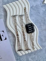 بند اپل واچ استیل پروانه نگین painted lady (کدw5062) - تصویر 6