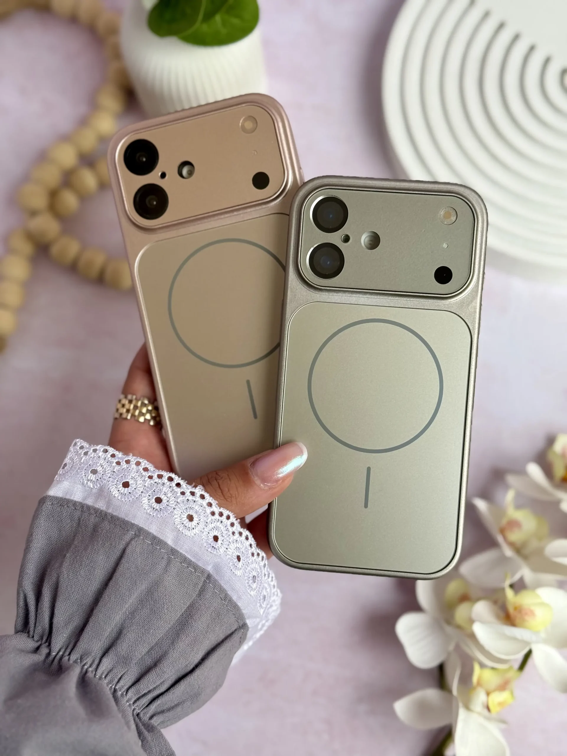 c57576 قاب AG GLASS ^ تیتانیوم و طلایی ^ (کدC2152) - تصویر 1