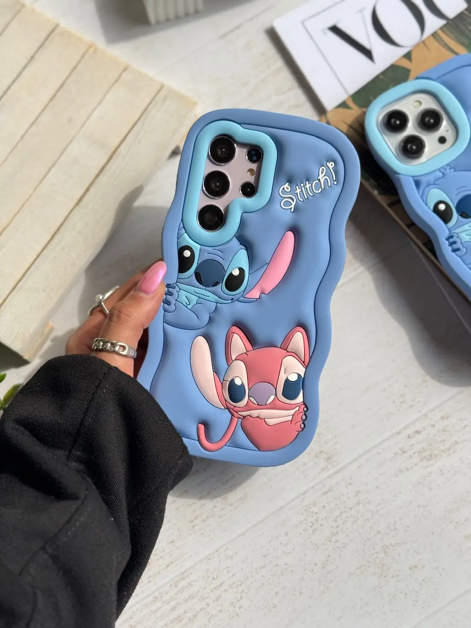 d57c98 قاب سیلیکونی Stitch Couple (کدC1970) - تصویر 1