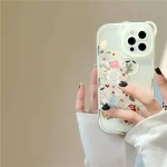 قاب خرس گلدار سفید با ایرپاد ست (کدc1020) - تصویر 4