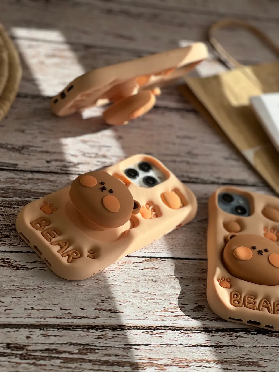 f0ff1b قاب Bear سیلیکونی استند شو آیفون ، سامسونگ ، شیائومی (کدC1519) - تصویر 1