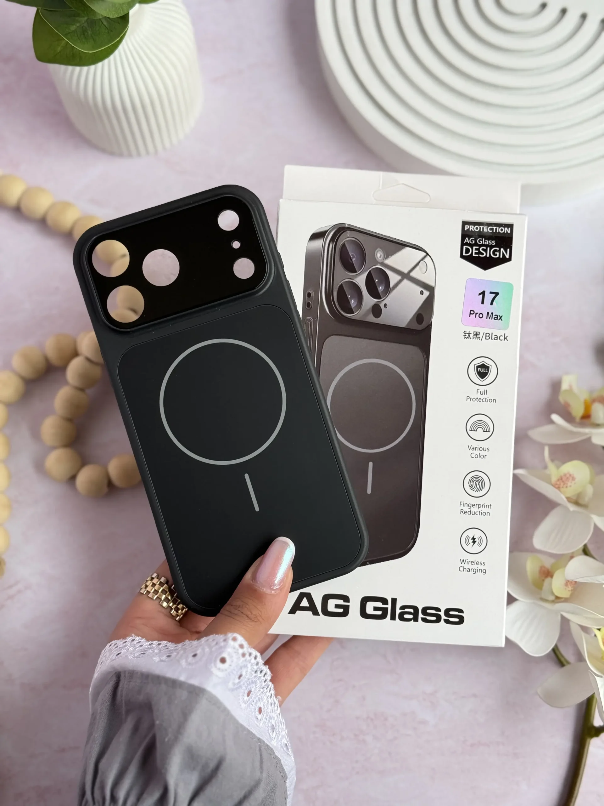 faa8c0 قاب AG GLASS ^ مشکی ^ (کدC2152) - تصویر 1
