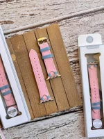 بند اپل واچ کبریتی صورتی قلبی (کدw5064) - تصویر 3