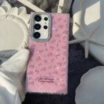 قاب گوشی مدل يخي صدفي بلوم صورتي