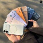 قاب گوشی آیفون مدل سيليكني لنز مگسيف دار بدون لوگو