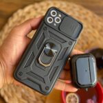 قاب موبایل سامسونگ شاک پروف محافظ لنز کشویی + حلقه - تصویر 3