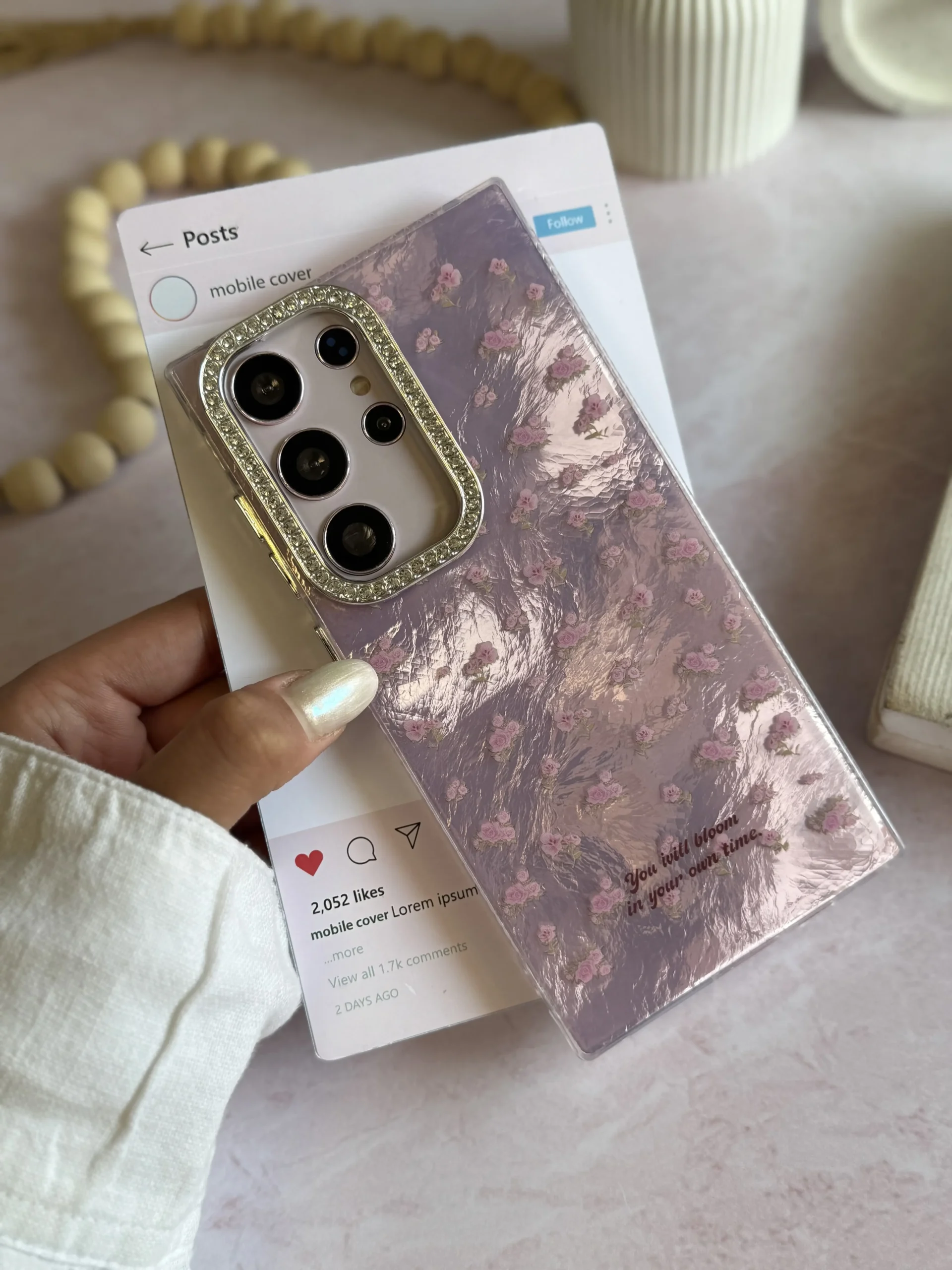 d899c5 قاب Blooms سامسونگ و شیائومی (کدC2111) - تصویر 1