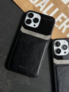 قاب موبایل آیفون لنز چرمی و شیشه ای - تصویر 3