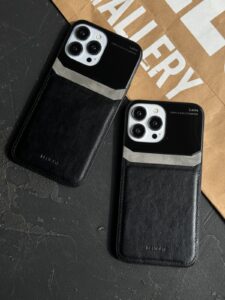 قاب موبایل آیفون لنز چرمی و شیشه ای - تصویر 2