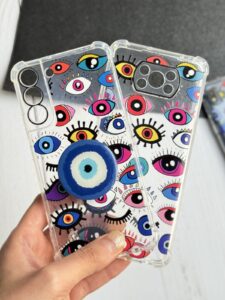 قاب موبایل شیائومی چشم نظر پشت بیرنگ + پاپسوکت - تصویر 2