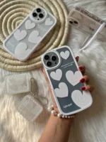 قاب قلب سفید استند دار با کاور ایرپاد (کد c1044) - تصویر 3