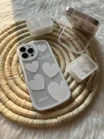 قاب قلب سفید استند دار با کاور ایرپاد (کد c1044) - تصویر 2